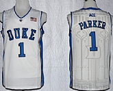 Duke Blue Devils #1 Jabari Parker White Jerseys,baseball caps,new era cap wholesale,wholesale hats