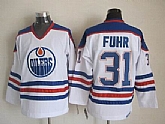 Edmonton Oilers #31 Fuhr CCM Throwback White Jerseys,baseball caps,new era cap wholesale,wholesale hats