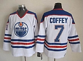 Edmonton Oilers #7 Coffey CCM Throwback White Jerseys,baseball caps,new era cap wholesale,wholesale hats