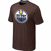 Edmonton Oilers Big & Tall Logo Brown T-Shirt,baseball caps,new era cap wholesale,wholesale hats