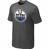 Edmonton Oilers Big & Tall Logo D.Grey T-Shirt,baseball caps,new era cap wholesale,wholesale hats