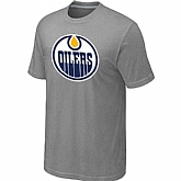 Edmonton Oilers Big & Tall Logo L.Grey T-Shirt,baseball caps,new era cap wholesale,wholesale hats