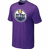 Edmonton Oilers Big & Tall Logo Purple T-Shirt,baseball caps,new era cap wholesale,wholesale hats