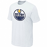 Edmonton Oilers Big & Tall Logo White T-Shirt,baseball caps,new era cap wholesale,wholesale hats