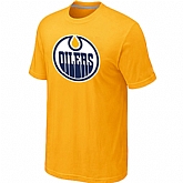 Edmonton Oilers Big & Tall Logo Yellow T-Shirt,baseball caps,new era cap wholesale,wholesale hats