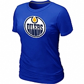 Edmonton Oilers Women's Big & Tall Logo Blue T-Shirt,baseball caps,new era cap wholesale,wholesale hats