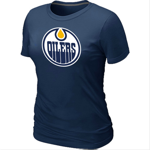 Edmonton Oilers Women's Big & Tall Logo D.Blue T-Shirt
