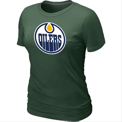 Edmonton Oilers Women's Big & Tall Logo D.Green T-Shirt