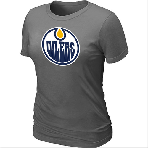 Edmonton Oilers Women's Big & Tall Logo D.Grey T-Shirt