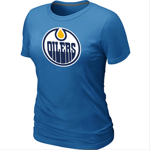 Edmonton Oilers Women's Big & Tall Logo L.blue T-Shirt