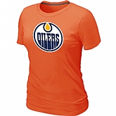 Edmonton Oilers Women's Big & Tall Logo Orange T-Shirt,baseball caps,new era cap wholesale,wholesale hats