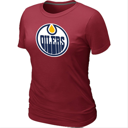 Edmonton Oilers Women's Big & Tall Logo Red T-Shirt