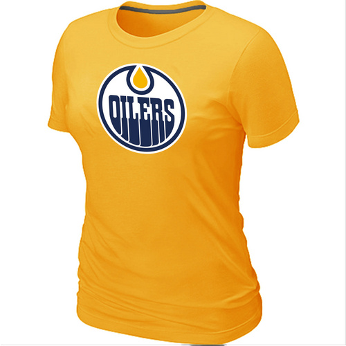 Edmonton Oilers Women's Big & Tall Logo Yellow T-Shirt