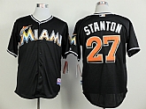 Florida Marlins #27 Mike Stanton Black Jerseys,baseball caps,new era cap wholesale,wholesale hats