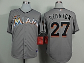 Florida Marlins #27 Mike Stanton Gray Jerseys,baseball caps,new era cap wholesale,wholesale hats