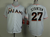 Florida Marlins #27 Mike Stanton White Jerseys,baseball caps,new era cap wholesale,wholesale hats
