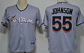 Florida Marlins #55 Josh Jonhson Gray Jerseys,baseball caps,new era cap wholesale,wholesale hats