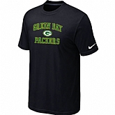 Green Bay Packers Heart & Soul Black T-Shirt,baseball caps,new era cap wholesale,wholesale hats