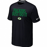Green Bay Packers Just Do It Black T-Shirt,baseball caps,new era cap wholesale,wholesale hats