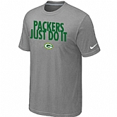 Green Bay Packers Just Do It L.Grey T-Shirt,baseball caps,new era cap wholesale,wholesale hats