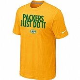 Green Bay Packers Just Do It Yellow T-Shirt,baseball caps,new era cap wholesale,wholesale hats