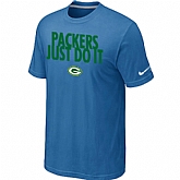 Green Bay Packers Just Do It light Blue T-Shirt,baseball caps,new era cap wholesale,wholesale hats
