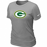 Green Bay Packers L.Grey Women's Logo T-Shirt,baseball caps,new era cap wholesale,wholesale hats