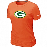Green Bay Packers Orange Women's Logo T-Shirt,baseball caps,new era cap wholesale,wholesale hats