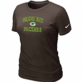 Green Bay Packers Women's Heart & Soul Brown T-Shirt,baseball caps,new era cap wholesale,wholesale hats