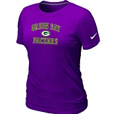 Green Bay Packers Women's Heart & Soul Purple T-Shirt,baseball caps,new era cap wholesale,wholesale hats