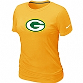 Green Bay Packers Yellow Women's Logo T-Shirt,baseball caps,new era cap wholesale,wholesale hats