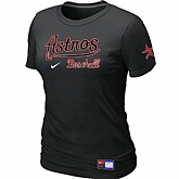 Houston Astros Black Nike Women's Short Sleeve Practice T-Shirt,baseball caps,new era cap wholesale,wholesale hats