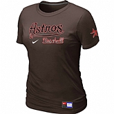 Houston Astros Brown Nike Women's Short Sleeve Practice T-Shirt,baseball caps,new era cap wholesale,wholesale hats