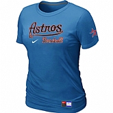 Houston Astros L.blue Nike Women's Short Sleeve Practice T-Shirt,baseball caps,new era cap wholesale,wholesale hats
