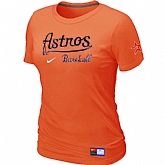 Houston Astros Orange Nike Women's Short Sleeve Practice T-Shirt,baseball caps,new era cap wholesale,wholesale hats