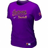 Houston Astros Purple Nike Women's Short Sleeve Practice T-Shirt,baseball caps,new era cap wholesale,wholesale hats