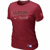 Houston Astros Red Nike Women's Short Sleeve Practice T-Shirt,baseball caps,new era cap wholesale,wholesale hats