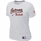 Houston Astros White Nike Women's Short Sleeve Practice T-Shirt,baseball caps,new era cap wholesale,wholesale hats