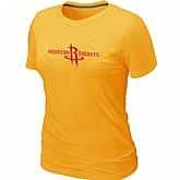 Houston Rockets Big & Tall Primary Logo Yellow Women's T-Shirt,baseball caps,new era cap wholesale,wholesale hats