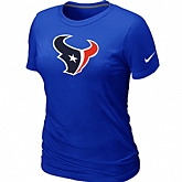 Houston Texans Blue Women's Logo T-Shirt,baseball caps,new era cap wholesale,wholesale hats