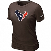 Houston Texans Brown Women's Logo T-Shirt,baseball caps,new era cap wholesale,wholesale hats