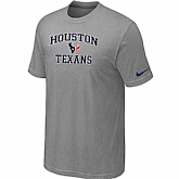 Houston Texans Heart & Soul Light grey T-Shirt,baseball caps,new era cap wholesale,wholesale hats