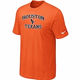 Houston Texans Heart & Soul Orange T-Shirt,baseball caps,new era cap wholesale,wholesale hats