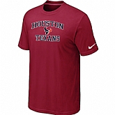 Houston Texans Heart & Soul Red T-Shirt,baseball caps,new era cap wholesale,wholesale hats