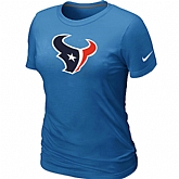 Houston Texans L.blue Women's Logo T-Shirt,baseball caps,new era cap wholesale,wholesale hats