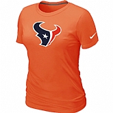 Houston Texans Orange Women's Logo T-Shirt,baseball caps,new era cap wholesale,wholesale hats