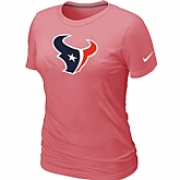 Houston Texans Pink Women's Logo T-Shirt,baseball caps,new era cap wholesale,wholesale hats