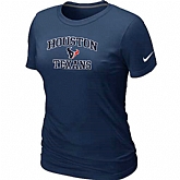 Houston Texans Women's Heart & Soul D.Blue T-Shirt,baseball caps,new era cap wholesale,wholesale hats