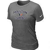 Houston Texans Women's Heart & Soul D.Grey T-Shirt,baseball caps,new era cap wholesale,wholesale hats