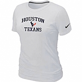 Houston Texans Women's Heart & Soul White T-Shirt,baseball caps,new era cap wholesale,wholesale hats